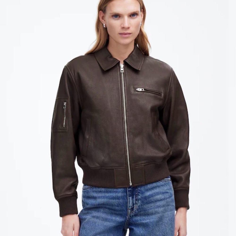 Madewell Leather Bomber Jacket